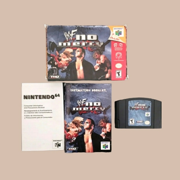 SOLD*NIntendo 64 N64 WWF No Mercy Complete in Box CIB *Authentic/Cleaned/Tested* - Picture 1 of 15